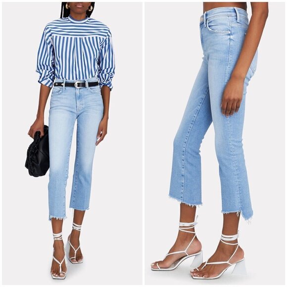 💕MOTHER💕 The Insider Crop Step Fray Jeans ~ Limited Edition 28 NWOT - Picture 7 of 16